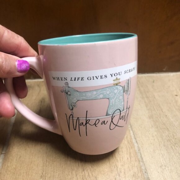 "When life gives you scraps make a quilt" mug/ coffee cup - Picture 2 of 4